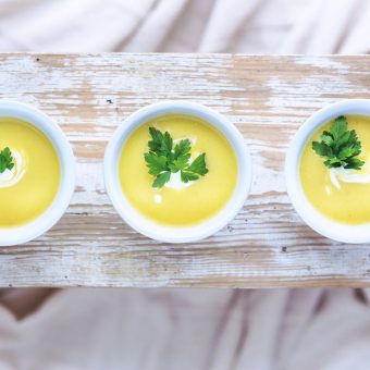 Creamy Dairy Free Roasted Cauliflower Soup