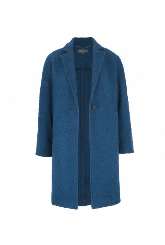 Bright Blue Wool Mix Coat