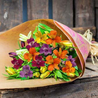 Beautiful Alstroemeria Bouquet By Home Bargains Flowers