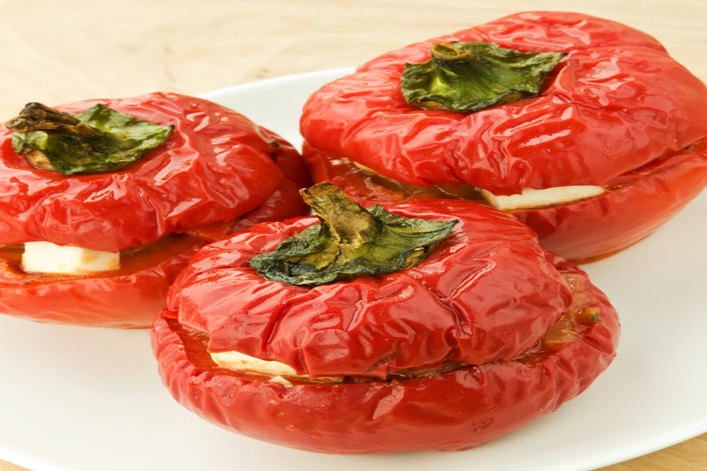 Vegetarian Feta & Shallot Stuffed Peppers