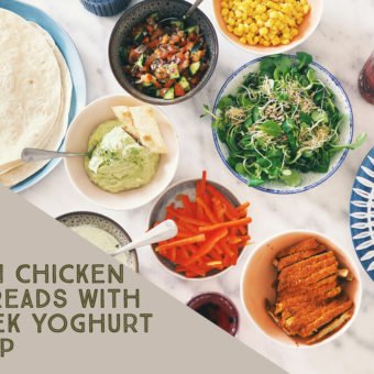 Lemon Chicken Flatbreads With a Greek Yoghurt Dill Dip