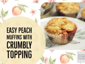 Easy Peach Muffins with Crumbly Topping