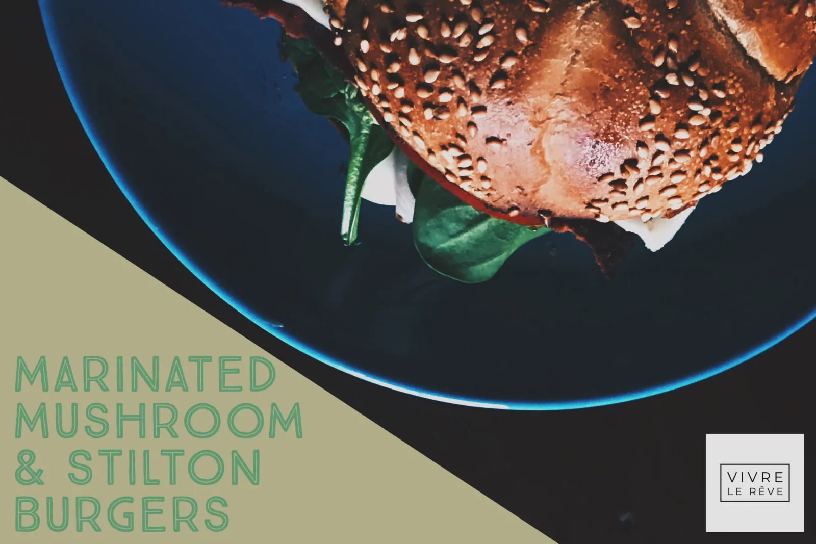Marinated Mushroom & Blue Cheese Burgers