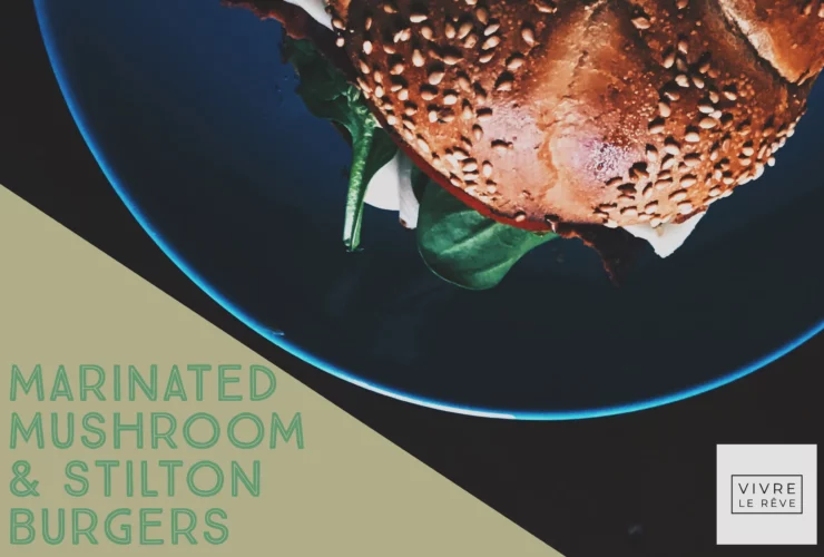 Marinated Mushroom & Blue Cheese Burgers