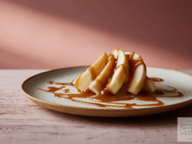 Apple slices and caramel sauce showing How to Make Caramel Sauce That Doesn’t Harden