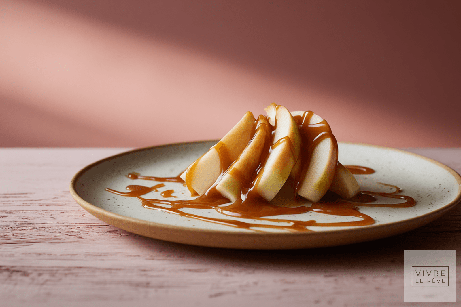 Apple slices and caramel sauce showing How to Make Caramel Sauce That Doesn’t Harden