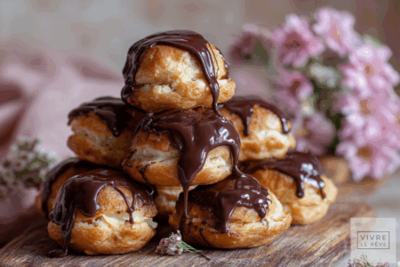 Easy Chocolate Profiteroles with Chocolate Sauce