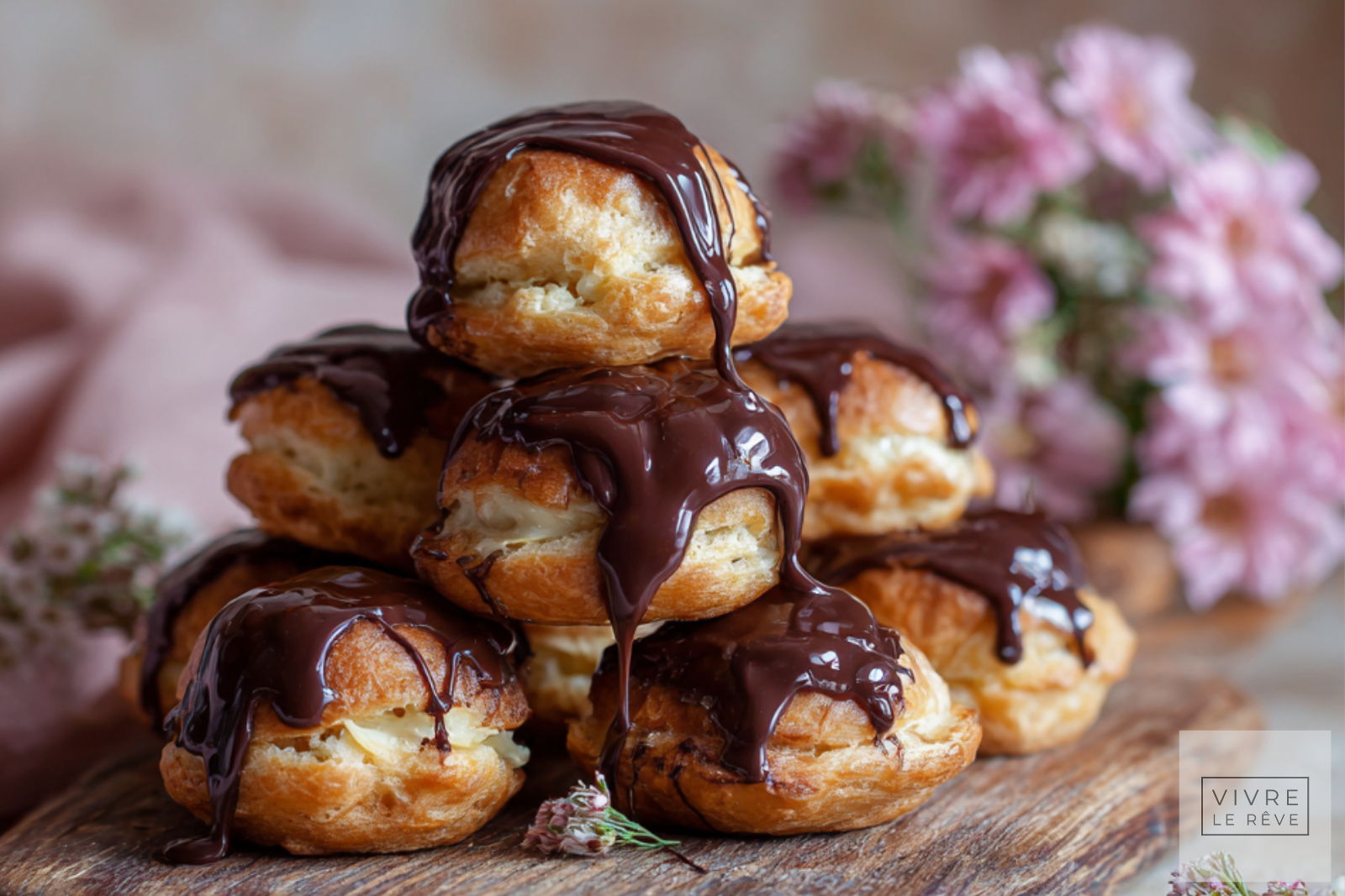 Easy Chocolate Profiteroles with Chocolate Sauce